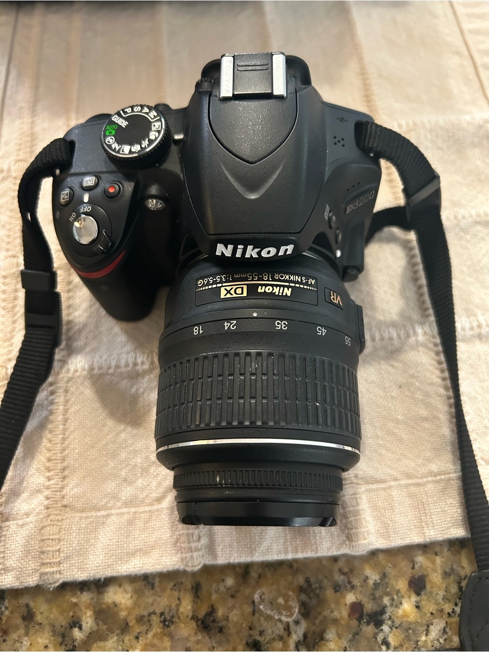 Nikon Black DSLR with 18-55mm VR DX Lens
